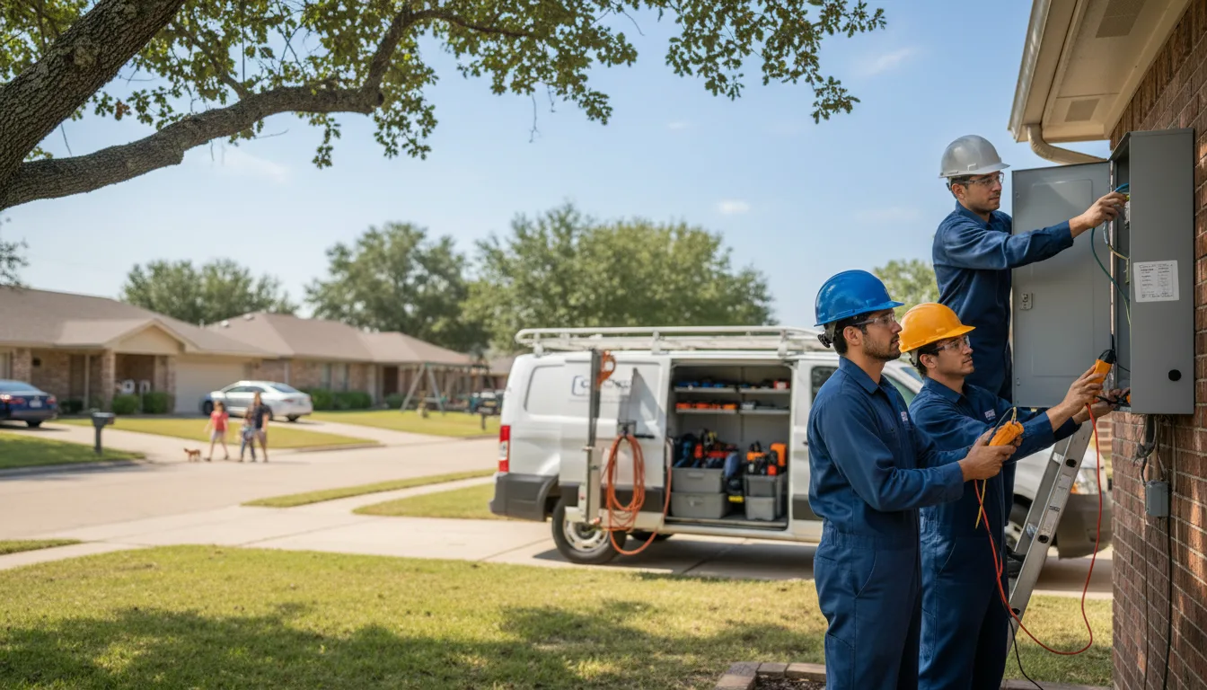 Certified electrician providing emergency electrical services in Combs, AR